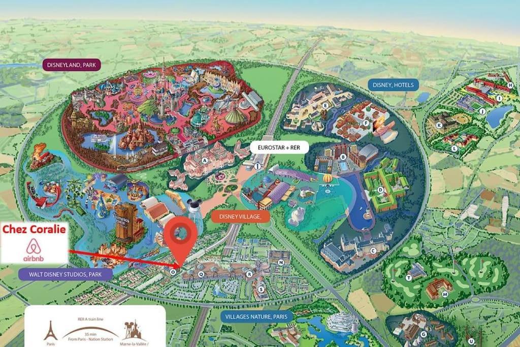 Disneyland Paris, Appartement 70M², Parking Prive Сери Екстериор снимка